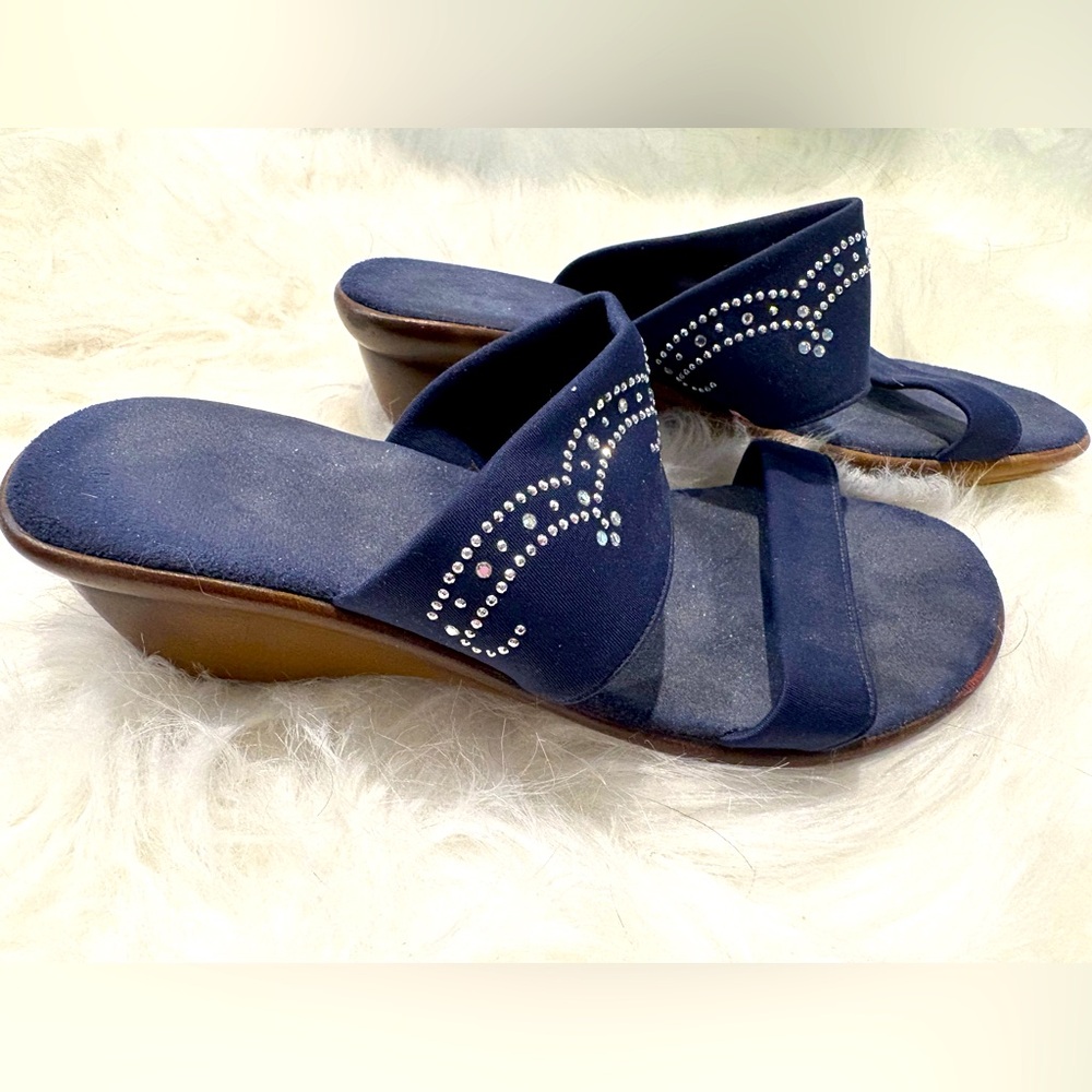 Onex wedge sandals with rhinestones